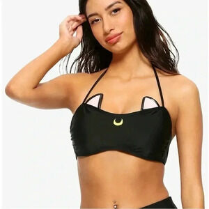Sailor Moon Luna Cat Swim Top Size Small